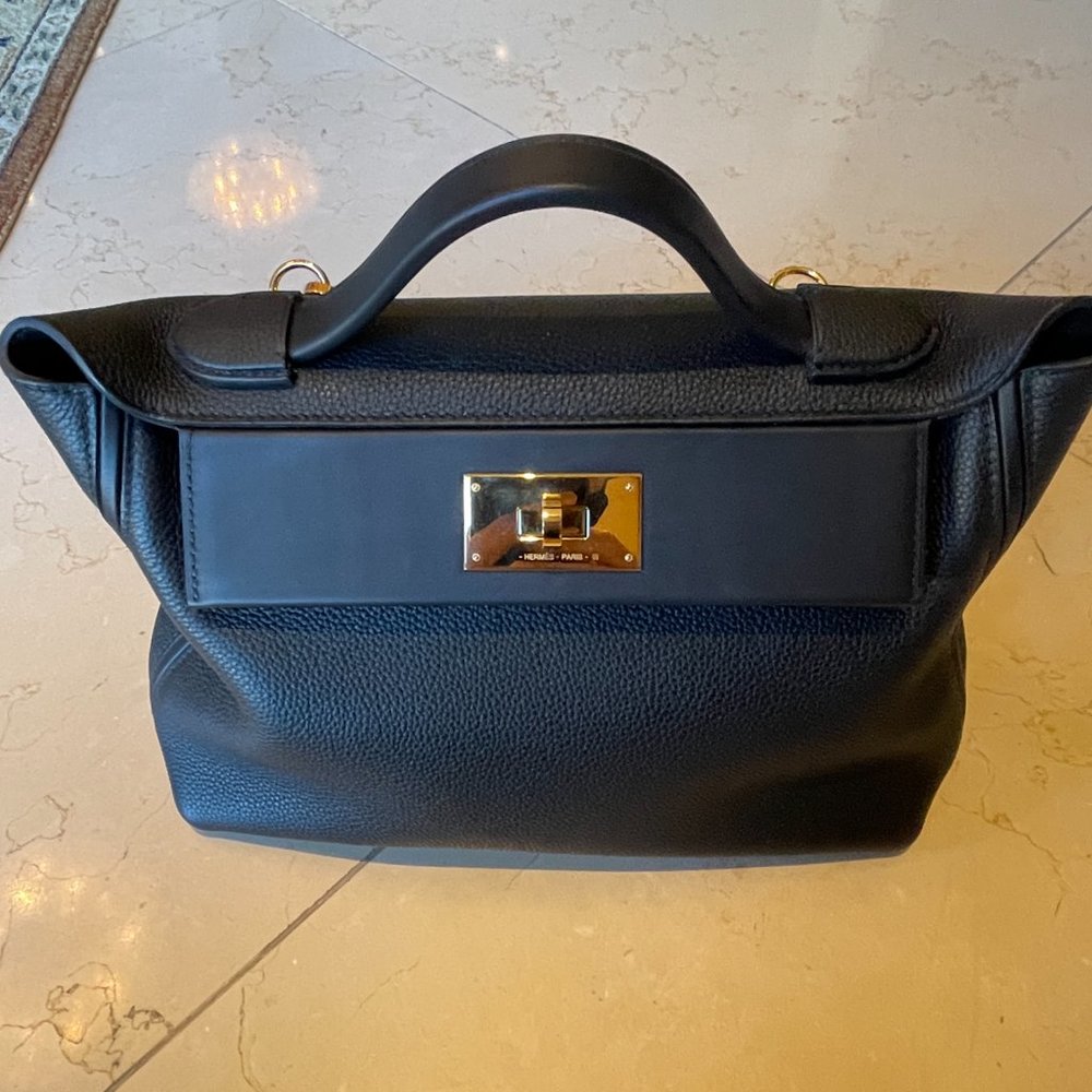 Hermes 24/24 Bag - w/Box, Dustbag etc - Full Set - Black w/ Gold Hardware - Picture 4 of 14